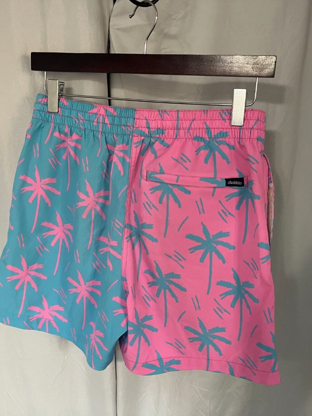 π Chubbies Men's Pink Blue Swim Trunks Shorts 5.5" Inseam Small S π©³ - Picture 4 of 5